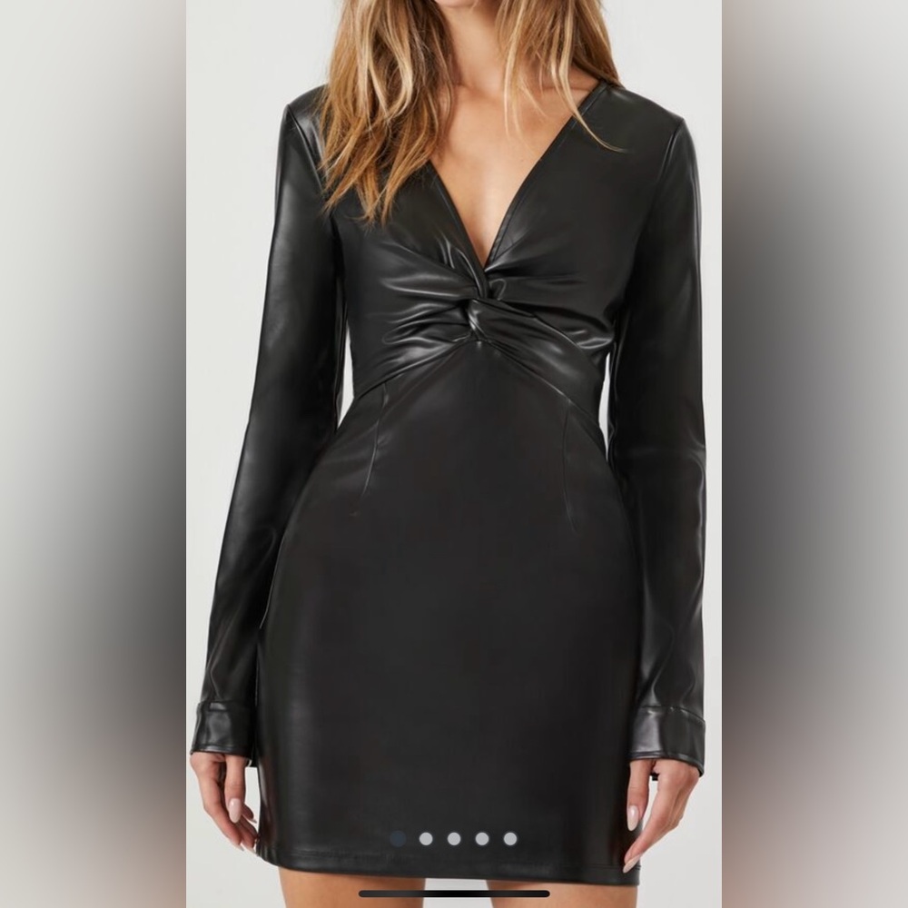 Forever 21 NWT faux leather mini dress. Size Small